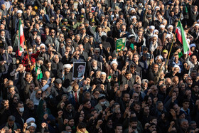 مراسم تشییع پیکرهای ۷ شهدای گمنام - قم