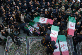 مراسم تشییع پیکرهای ۷ شهدای گمنام - قم