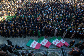 مراسم تشییع پیکرهای ۷ شهدای گمنام - قم