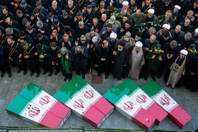 مراسم تشییع پیکرهای ۷ شهدای گمنام - قم