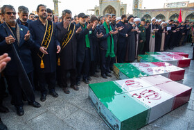 مراسم تشییع پیکرهای ۷ شهدای گمنام - قم