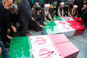 مراسم تشییع پیکرهای ۷ شهدای گمنام - قم