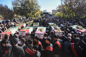 مراسم تشییع پیکرهای ۸ شهدای گمنام - سمنان