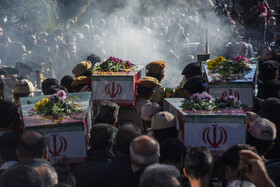 مراسم تشییع پیکرهای ۸ شهدای گمنام - سمنان