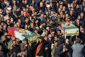 مراسم تشییع پیکرهای ۸ شهدای گمنام - سمنان