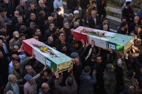 مراسم تشییع پیکرهای ۸ شهدای گمنام - سمنان