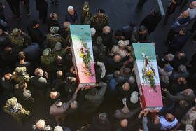 مراسم تشییع پیکرهای ۸ شهدای گمنام - سمنان