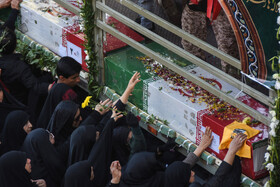 مراسم تشییع پیکرهای ۸ شهدای گمنام - سمنان