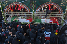 مراسم تشییع پیکرهای ۸ شهدای گمنام - سمنان