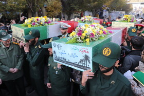 مراسم تشییع پیکرهای ۴ شهید گمنام - تبریز
