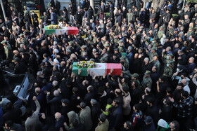 مراسم تشییع پیکرهای ۴ شهید گمنام - تبریز
