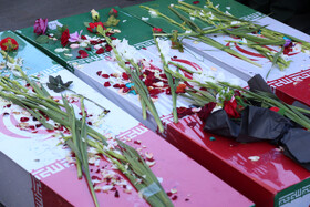 مراسم تشییع پیکر ۳ شهید گمنام - اردبیل