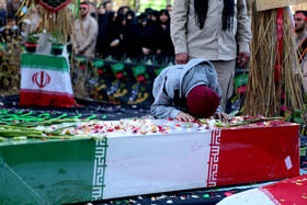 مراسم تشییع پیکر ۳ شهید گمنام - اردبیل