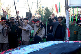 مراسم تشییع پیکر ۳ شهید گمنام - اردبیل