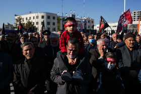 مراسم تشییع پیکرهای ۱۳ شهید گمنام - مشهد