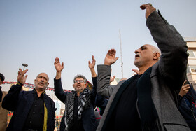 عزاداری شهادت حضرت فاطمه (س) در میدان هفت تیر