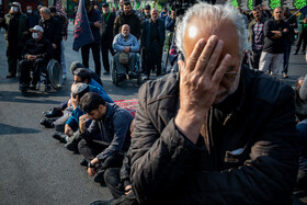 عزاداری شهادت حضرت فاطمه (س) در میدان هفت تیر