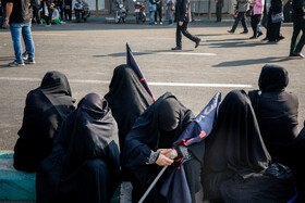 عزاداری شهادت حضرت فاطمه (س) در میدان هفت تیر