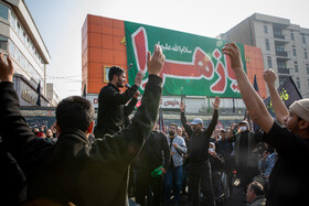 عزاداری شهادت حضرت فاطمه (س) در میدان هفت تیر