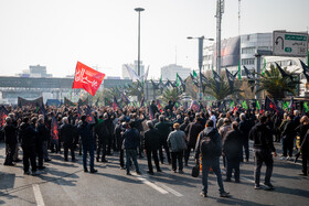 عزاداری شهادت حضرت فاطمه (س) در میدان هفت تیر