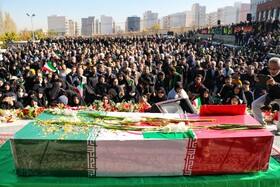 مراسم تشییع پیکرهای ۸ شهید گمنام - همدان
