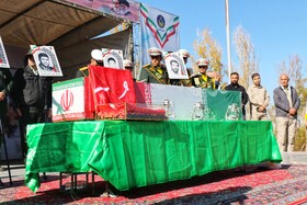 مراسم تشییع پیکرهای ۸ شهید گمنام - همدان
