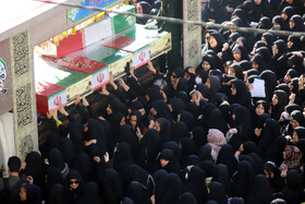 مراسم تشییع پیکرهای هفت شهید گمنام _کرمانشاه