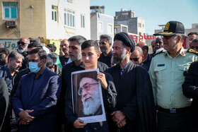 مراسم تشییع پیکرهای ۱۴ شهید گمنام - بندرعباس