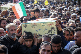 مراسم تشییع پیکرهای ۱۴ شهید گمنام - بندرعباس