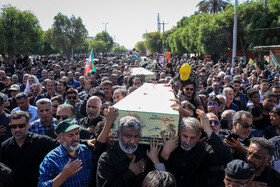 مراسم تشییع پیکرهای ۱۴ شهید گمنام - بندرعباس