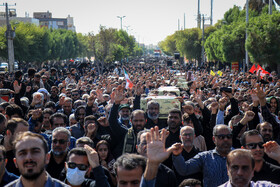 مراسم تشییع پیکرهای ۱۴ شهید گمنام - بندرعباس