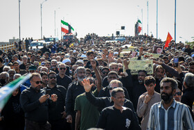 مراسم تشییع پیکرهای ۱۴ شهید گمنام - بندرعباس