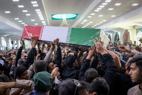 مراسم تشییع پیکرهای ۱۴ شهید گمنام - بندرعباس