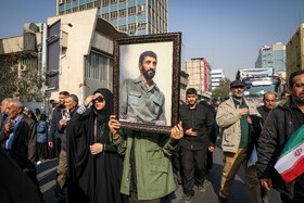 مراسم تشییع پیکرهای ۱۰۰ شهید گمنام - تهران