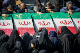 مراسم تشییع پیکرهای ۱۰۰ شهید گمنام - تهران