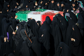 مراسم تشییع پیکرهای ۱۰۰ شهید گمنام - تهران