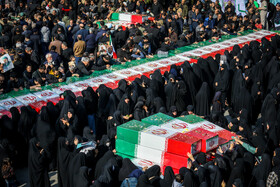 مراسم تشییع پیکرهای ۱۰۰ شهید گمنام - تهران