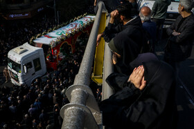 مراسم تشییع پیکرهای ۱۰۰ شهید گمنام - تهران