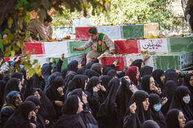 مراسم تشییع پیکرهای ۱۰ شهید گمنام - ساری
