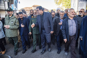 حضور «علی بابایی کارنامی »نماینده مردم ساری و میاندرود در مجلس شورای اسلامی درمراسم تشییع پیکرهای ۱۰ شهید گمنام - ساری