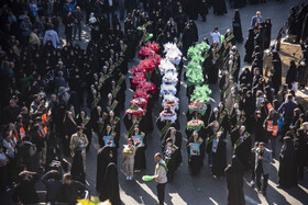 مراسم تشییع پیکرهای ۱۰ شهید گمنام - ساری
