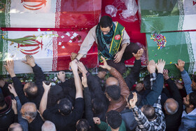 مراسم تشییع پیکرهای ۱۰ شهید گمنام - ساری
