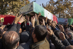 مراسم تشییع پیکرهای ۸ شهید گمنام - قزوین