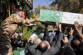 مراسم تشییع پیکرهای ۸ شهید گمنام - قزوین