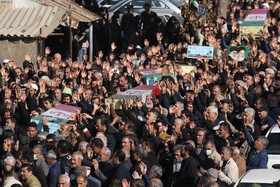 مراسم تشییع پیکرهای ۸ شهید گمنام - قزوین