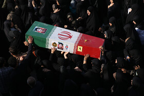 مراسم تشییع پیکرهای ۸ شهید گمنام - قزوین