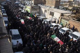 مراسم تشییع پیکرهای ۸ شهید گمنام - قزوین