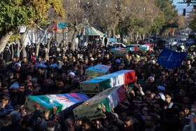 مراسم تشیع پیکرهای ۸ شهید گمنام - بجنورد