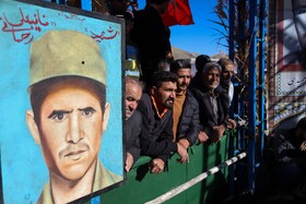 مراسم تشیع پیکر و تدفین شهدای گمنام - روستای قلعه‌جق