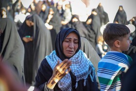 مراسم تشیع پیکر و تدفین شهدای گمنام - روستای قلعه‌جق